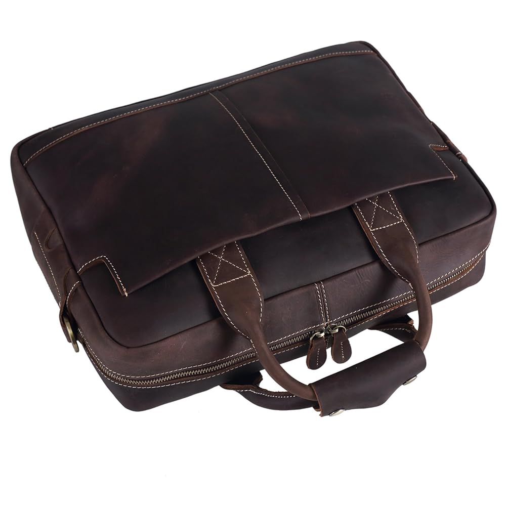 Amazon.com: Polare Leather Briefcase for Men Business Travel
